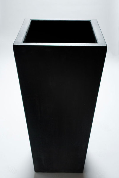 Poly Vase Square Black 27cm The Chelsea Gardener