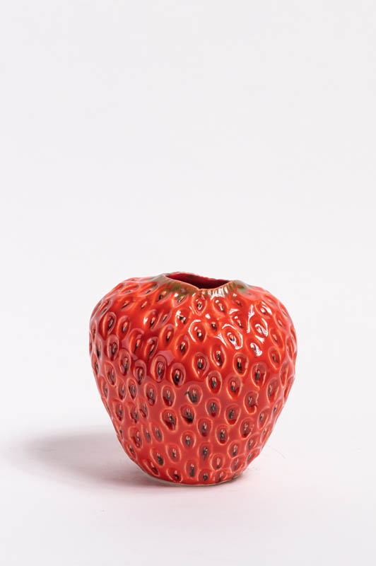 Strawberry Vase Red 12cm
